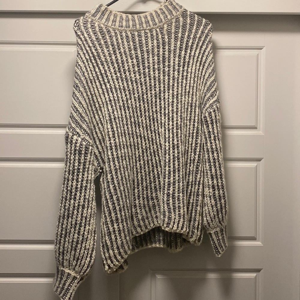 Grey and white POL. Sweater